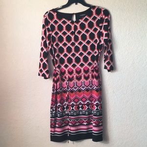 Liz Claiborne Career geometric print dress